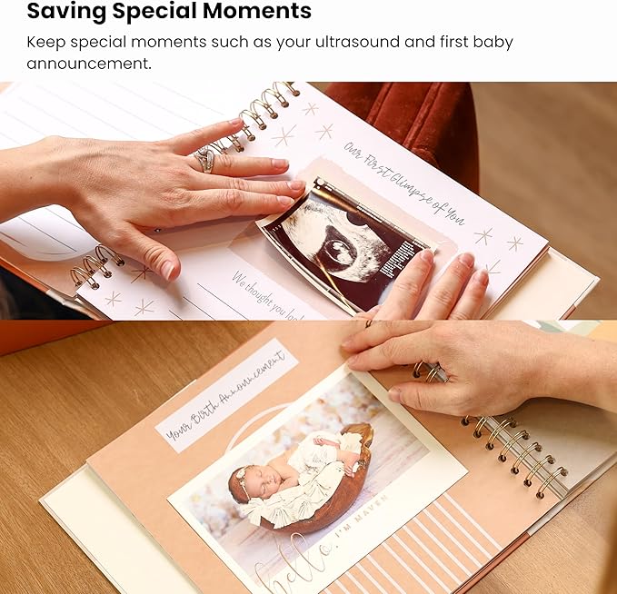 Baby Memory Book Gift Set and First Year Journal (0–5 Yrs), Milestone Blanket, Monthly Markers & Birth Announcement Sign Gender Neutral Baby Gift for Baby Showers