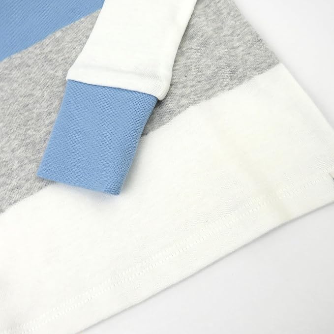 HonestBaby 4 Piece Pajamas Sleepwear Pjs 100% Organic Cotton for Infant Baby and Toddler Boys, Girls, Unisex