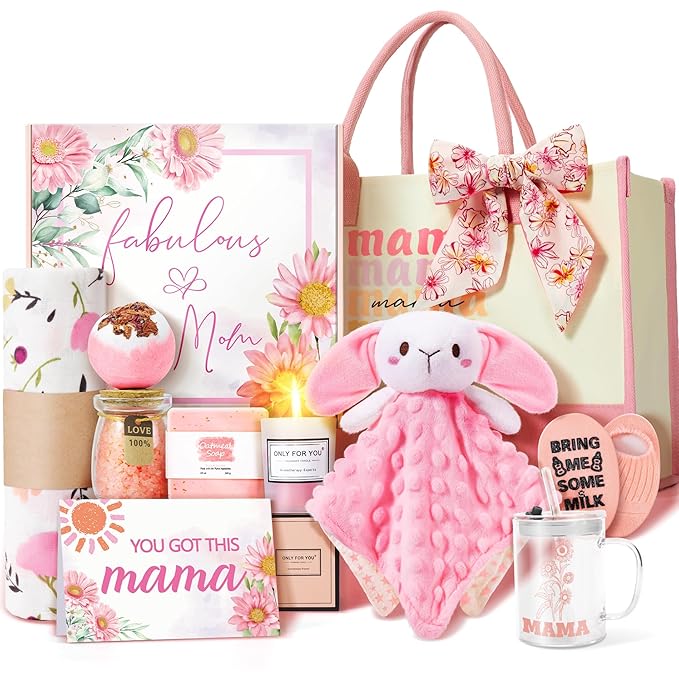 New Mom Gifts & Baby Girl Gift Set for Newborn,12PCS Baby Shower Gifts, Newborn Baby Girl Gifts,Pregnancy Gifts for Expecting Mom,New Mom Care Package After Baby, Pregnancy Gifts for Women and Baby