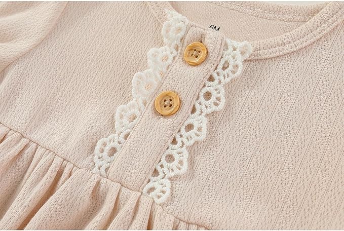 Baby Girl Clothes Cotton Bubble Romper Floral Bodysuits Infant Outfit Set