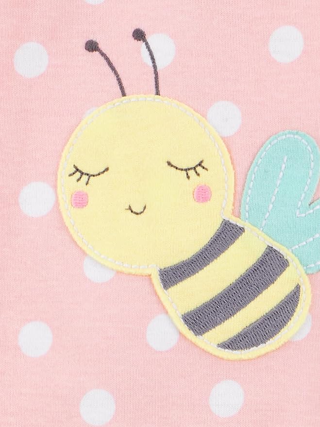 Simple Joys by Carter's Girls' 3-Pack Snug Fit Footed Cotton Pajamas