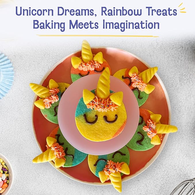 Baketivity x Duff Goldman Unicorn Cookies - Kids Baking Kit - Cooking Kits with Premeasured Ingredients, Decorating Supplies, STEM Activities - Kids Baking Sets for Girls, Boys Ages 6-12