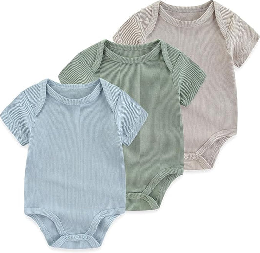 Baby Bodysuit Boy Girl Clothes Soft Newborn Infant Outfit Short Sleeve Romper
