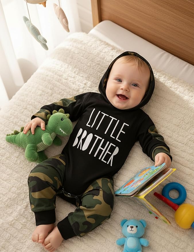 Fommy Newborn Baby Boy Clothes Plaid Letter Print Long Sleeve Hoodies + Long Pants 2PCS Fall Winter Outfits Set