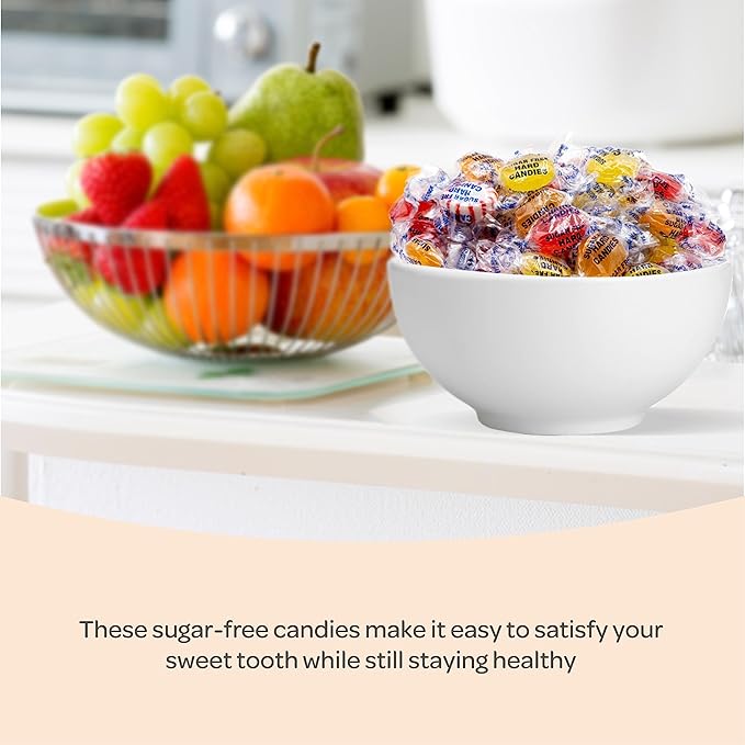 Sugar-Free Hard Candy Assortment - 1 Pound Pack (About 80 Count) - Lemon, Butterscotch, Peppermint, Cinnamon