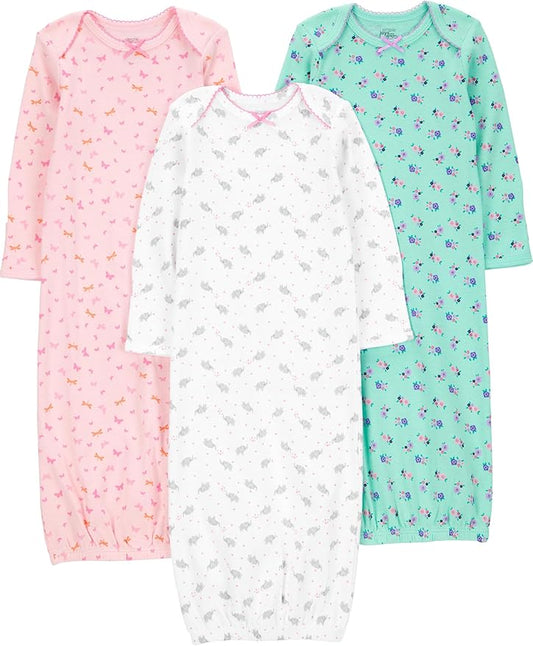 Simple Joys by Carter's baby-girls 3-pack Cotton Sleeper Gown