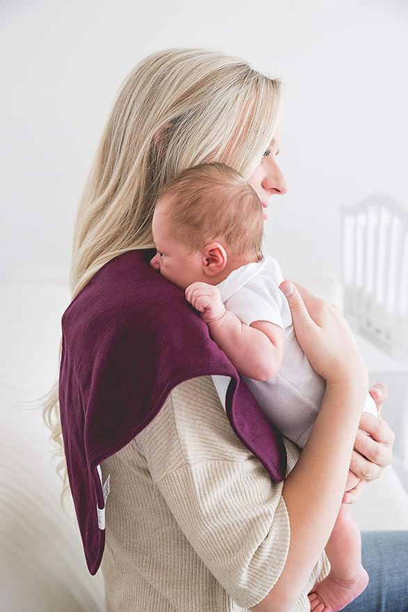 Copper Pearl Premium Baby Burp Cloths - 3-Pack Large Cotton Burp Cloths, Extra Soft Spit Up Rags with 3 Absorbent Layers, Perfect for Baby Boy and Baby Girl Gifts (21" x 10" Size, Jade Set)