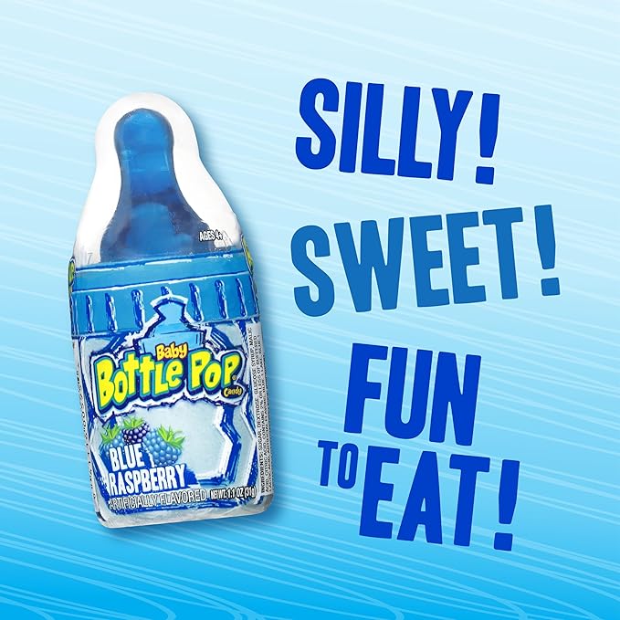 Baby Bottle Pop Candy Lollipops Variety Party Pack - 10 Count Suckers w/ Powdered Dip in Assorted Fruity Flavors - Bulk Candy for Party Favors, Goodie Bags, Birthdays, Baby Showers