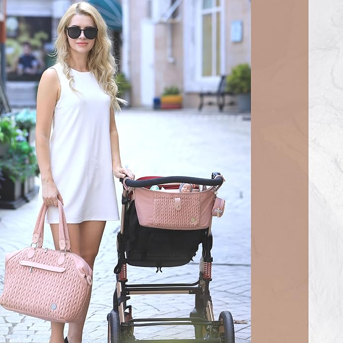 Universal Baby Stroller Organizer,Diaper Caddy Organizer with Adjustable Straps to Fits Nearly Any Strollers