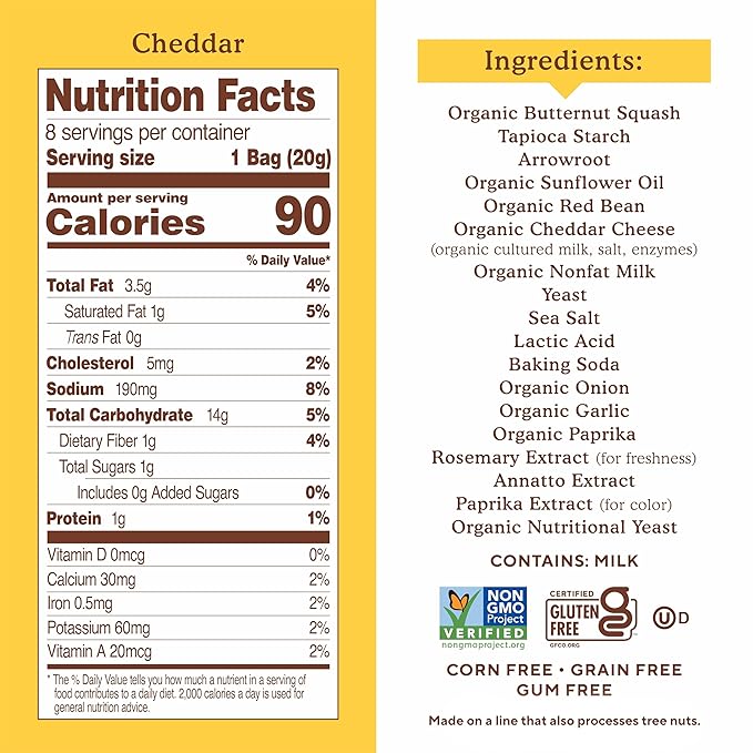 Simple Mills Pop Mmms Cheddar Baked Snack Crackers, Gluten Free, 4 Ounce (Pack of 3)