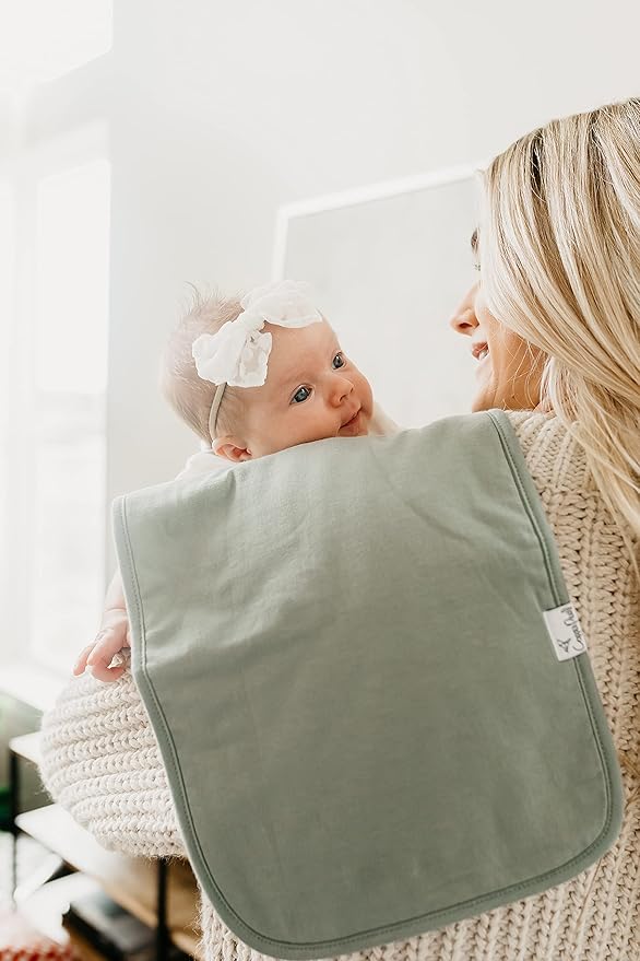 Copper Pearl Baby Burp Cloth Large 21''x10'' Size Premium Absorbent Triple Layer 3-Pack Gift Set “Blaze