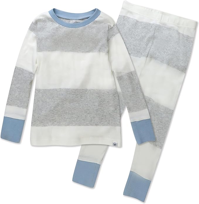 HonestBaby 2-Piece Pajamas Sleepwear Pjs 100% Organic Cotton for Baby, Toddler, Kids, Boy