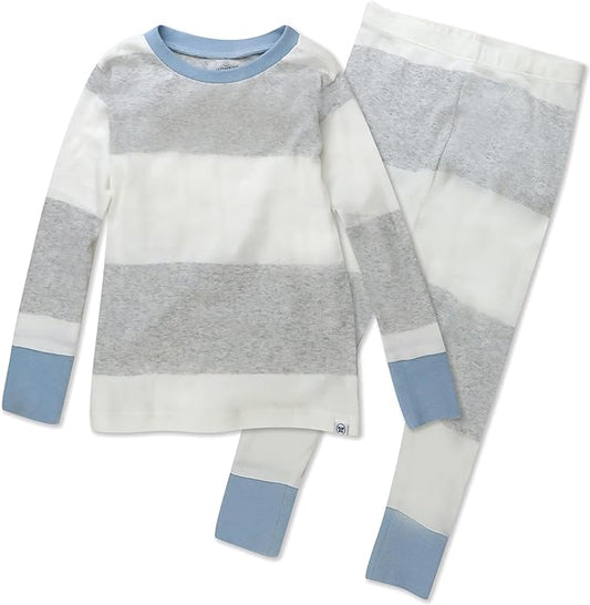 HonestBaby 2-Piece Pajamas Sleepwear Pjs 100% Organic Cotton for Baby, Toddler, Kids, Boy