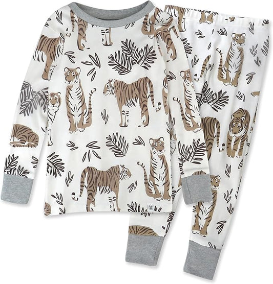 HonestBaby 2-Piece Pajamas Sleepwear Pjs 100% Organic Cotton for Baby, Toddler, Kids, Boy