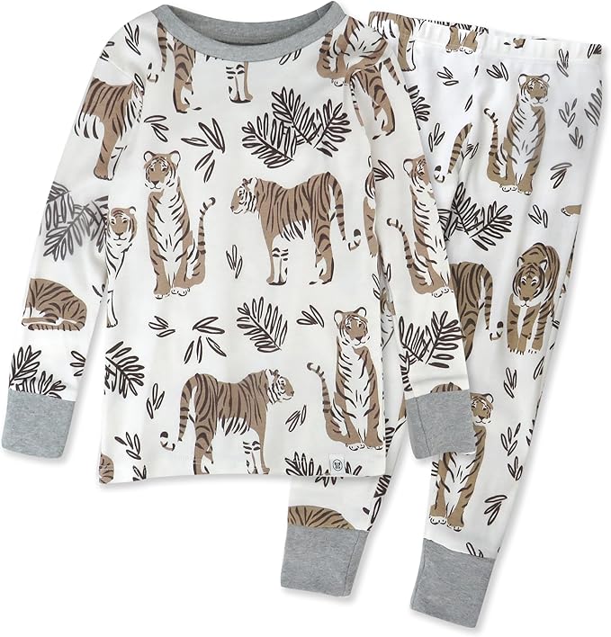 HonestBaby 2-Piece Pajamas Sleepwear Pjs 100% Organic Cotton for Baby, Toddler, Kids, Boy