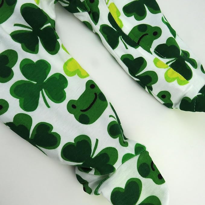 HonestBaby Baby Celebration Sleep & Play Footed One-Piece Pajama Sleeper 100% Organic Cotton