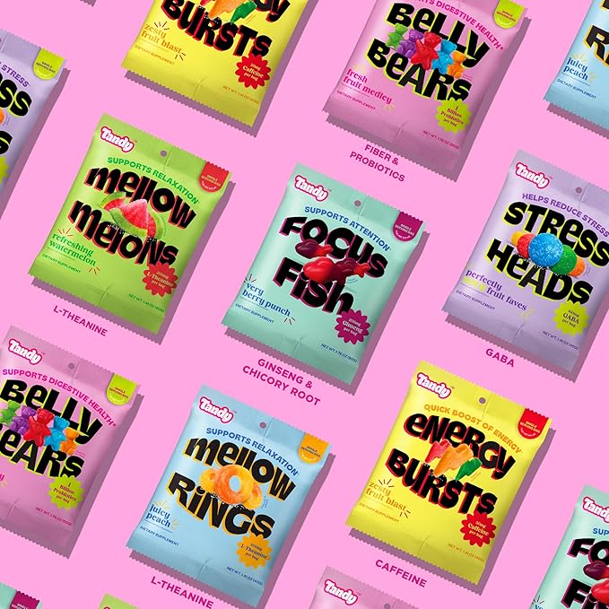 Tandy Belly Bears Fiber & Probiotic Gummies I Daily Digestive Health Gummies for Gut Health with Fresh Fruit Medley Flavor I Gluten-Free Gummy Bears I Fast-Acting Dietary Supplement Gummy I 6-Pack