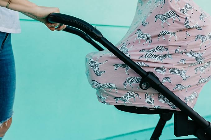 Zella Multi-Use Cover: Car Seat, Nursing, Stroller - Stretchy Fabric, All-Season, Stylish Designs, Easy Access