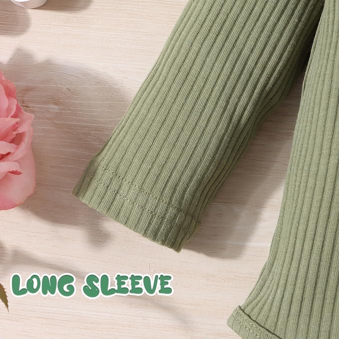 GDTOGRT Baby Girl Clothes Newborn Infant Outfits Ruffle Romper+ Floral Pants + Cute Headband Sets for Girls