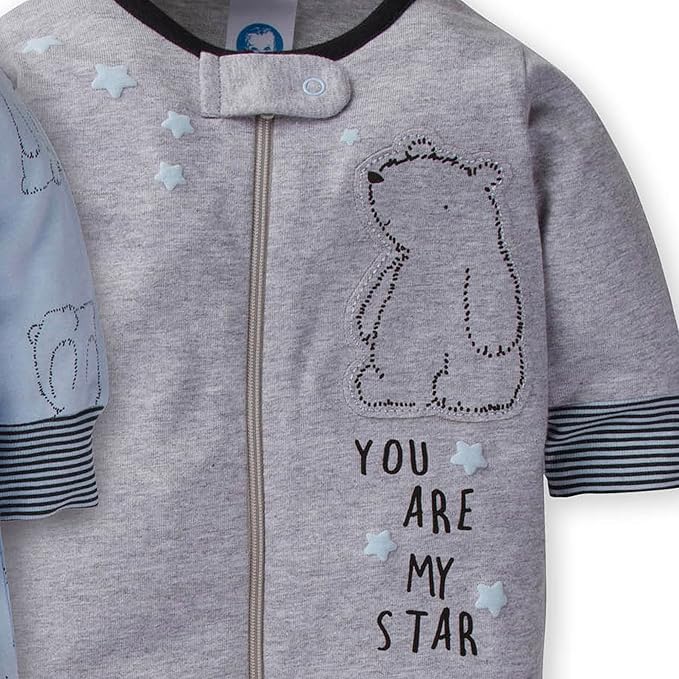 Gerber Baby Boys' 2-Pack Footed Pajamas