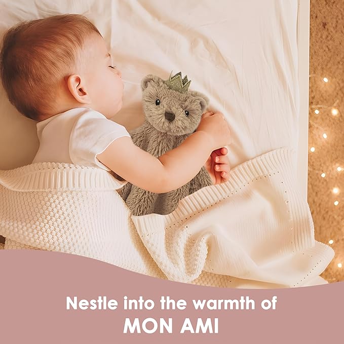 MON AMI Prince Teddy Bear Plush Lovey for Babies – 15” | Security Blanket for Newborns
