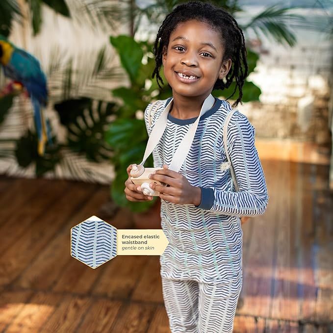 Burt's Bees Baby Boys' 2-Piece Long Sleeve Tee and Pants Organic Cotton Pajama Set