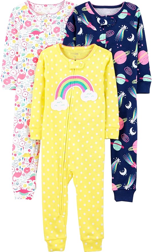 Simple Joys by Carter's Kids' 3-Pack Snug Fit Footless Cotton Pajamas