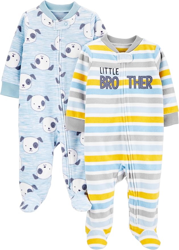 Simple Joys by Carter's baby-boys 2-pack Fleece Footed Sleep and PlayBaby and Toddler Sleepers