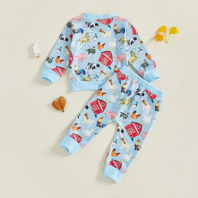 CIYCUIT Toddler Baby Boy Clothes Long Sleeve Sweatshirt Pants Set Fall Winter Outfits