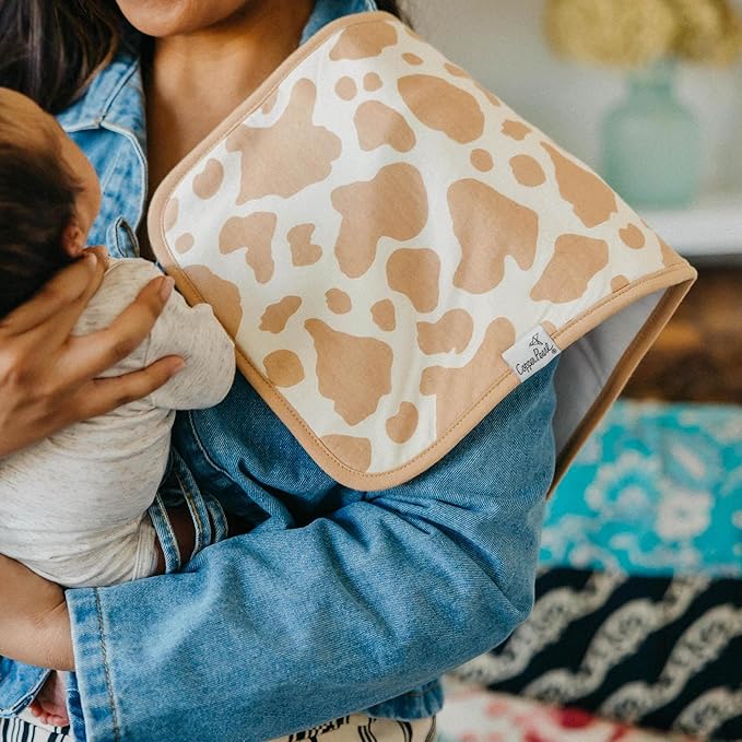 Copper Pearl Baby Burp Cloth Large 21''x10'' Size Premium Absorbent Triple Layer 3-Pack Gift Set Boone