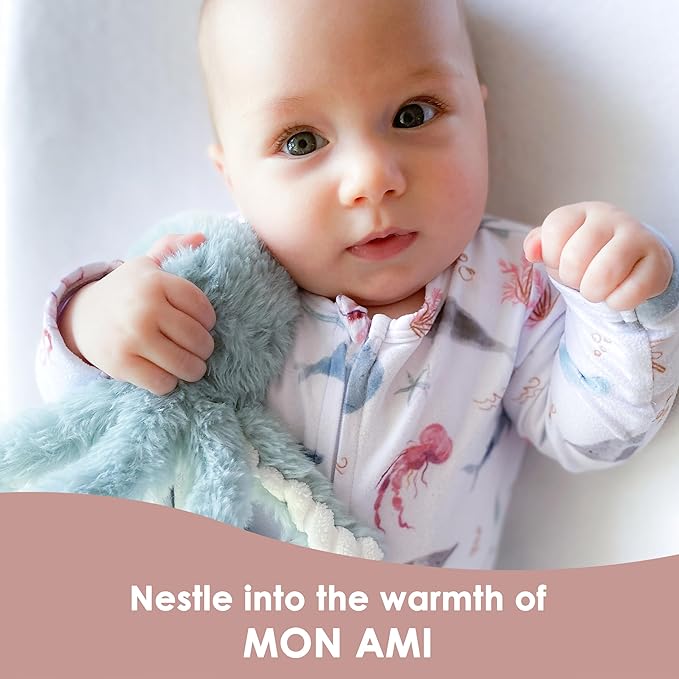 MON AMI Oda The Octopus Plush Lovey for Babies – 13.5” | Knotted Security Blanket for Newborns