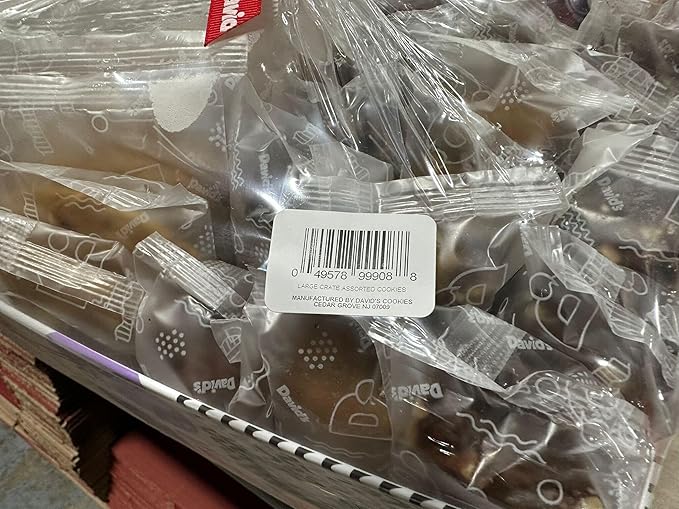 David Cookies Gift Basket for Families Food Christmas Gift - Large Crate Assorted Cookies for Sharing - Fresh Gourmet Cookies for Holidays