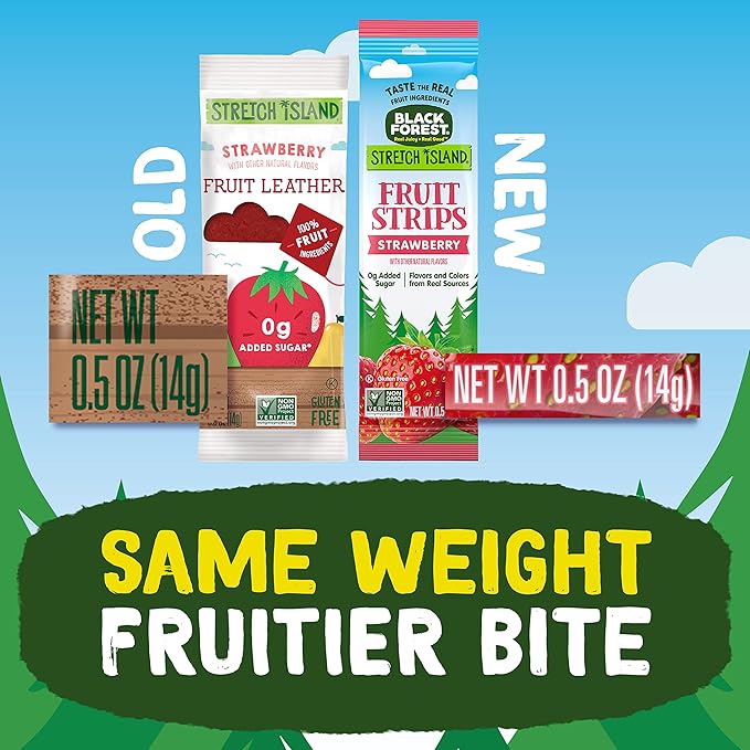 Black Forest Stretch Island Fruit Strips, Strawberry, 0.5ounce Strips (Pack of 30)