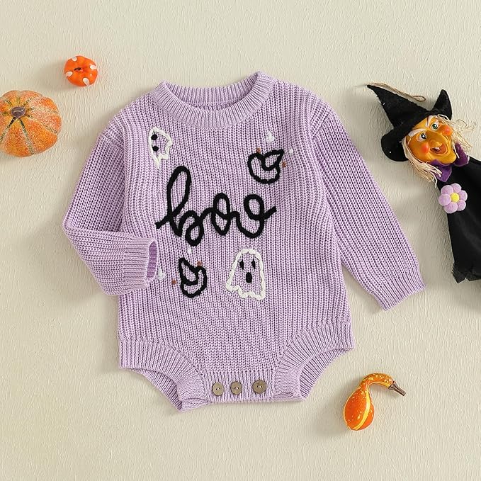 FYBITBO Baby Girl Boy Sweater Knit Oversized Pullover Sweatshirt Romper Onesie Warm Fall Winter Clothes Outfit Newborn