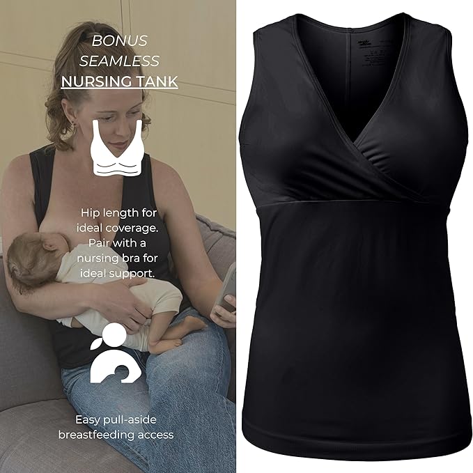 Supermom Hands Free Pumping and Nursing Bra - Hands Free Nursing Bra for Pumping - Breastfeeding Bras for Women