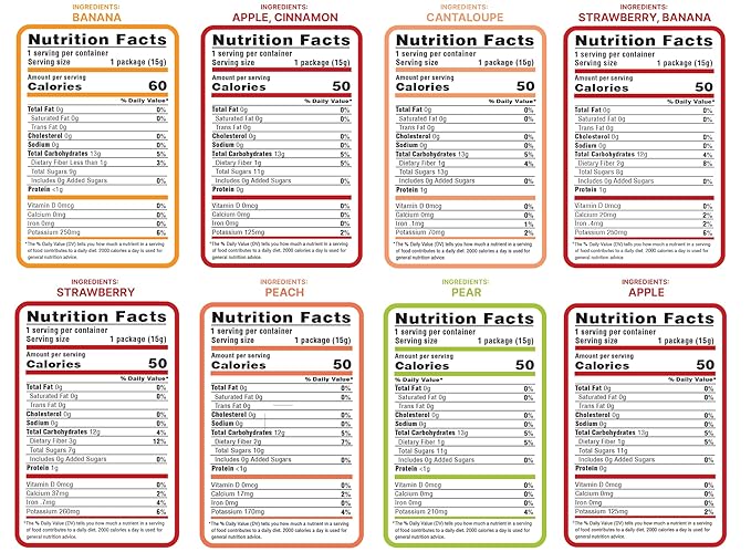 Nature’s Turn Freeze-Dried Fruit Crisps –Healthy, Gluten-Free,Crispy & Delicious, Plant-Based Snack, Ideal for Cereal, Smoothies, School Lunches, & On-the-Go, Mega Variety Pack of 8 (0.53 oz Each)