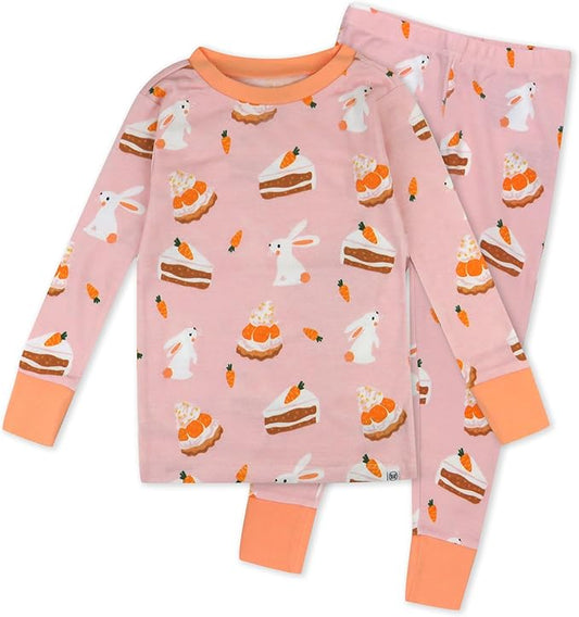 HonestBaby unisex-baby Celebration 2-piece Pajamas Sleepwear Pjs 100% Organic Cotton for Baby, Toddler, Kids