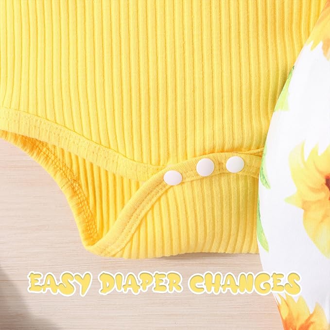 GDTOGRT Baby Girl Clothes Newborn Infant Outfits Ruffle Romper+ Floral Pants + Cute Headband Sets for Girls