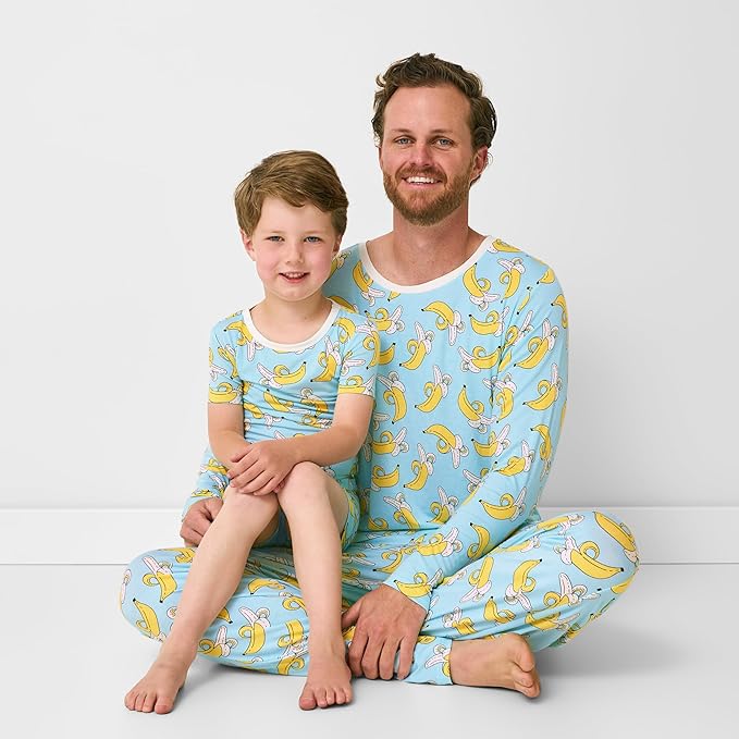 Little Sleepies Pajama Set w/Short Sleeve Shirt & Shorts, Viscose from Bamboo Toddler Pajamas, Girl & Boys Pajamas for Kids