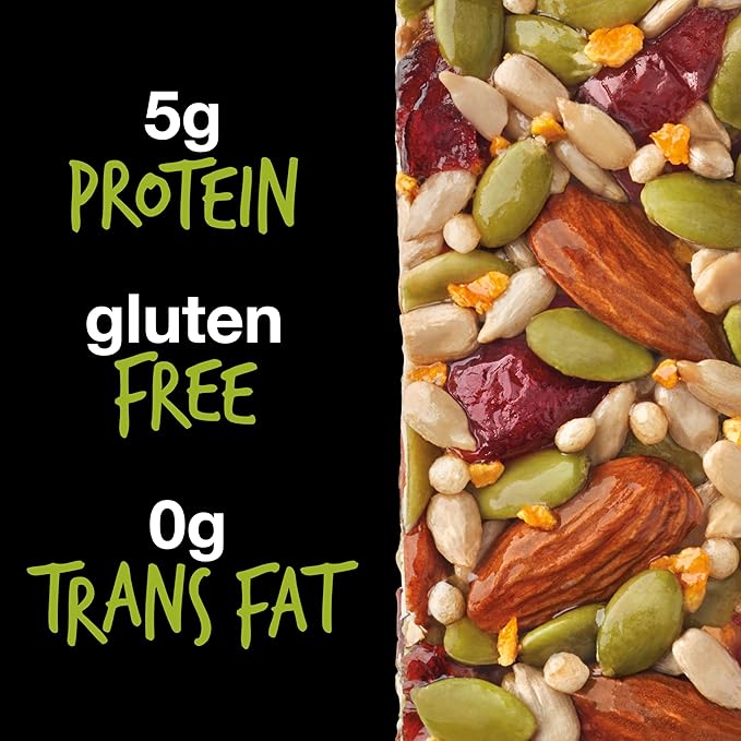 KIND Seeds Fruit & Nuts Snack Bar, Orange Cranberry | 5g Protein, High Fiber, Gluten Free Bars, 1.4 OZ, 12 Count