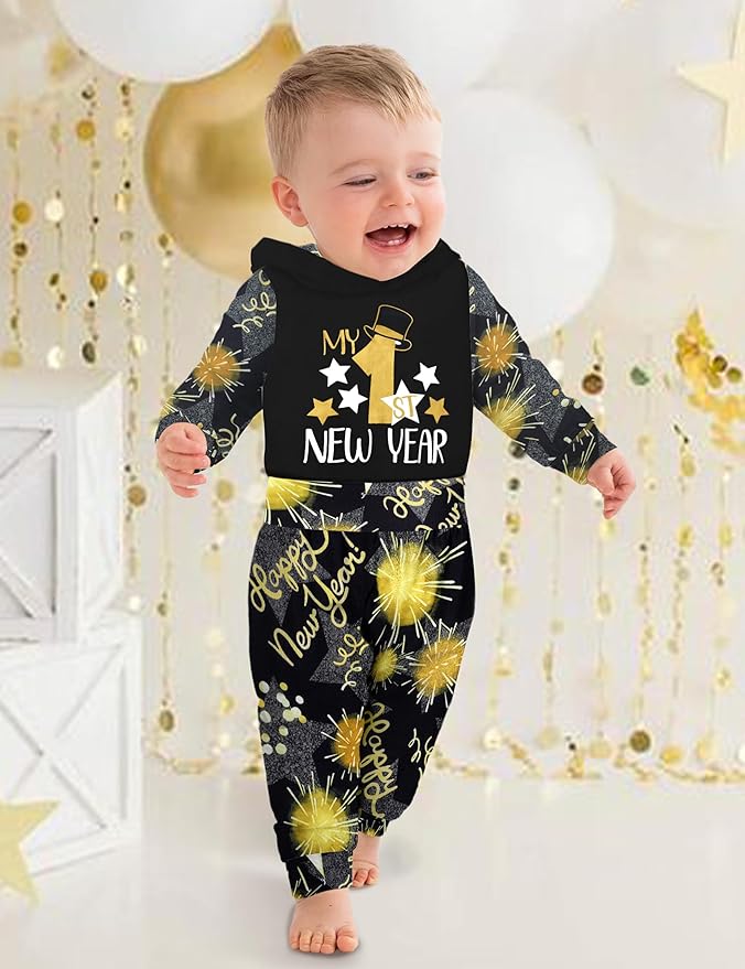 Fommy Newborn Baby Boy Clothes Plaid Letter Print Long Sleeve Hoodies + Long Pants 2PCS Fall Winter Outfits Set