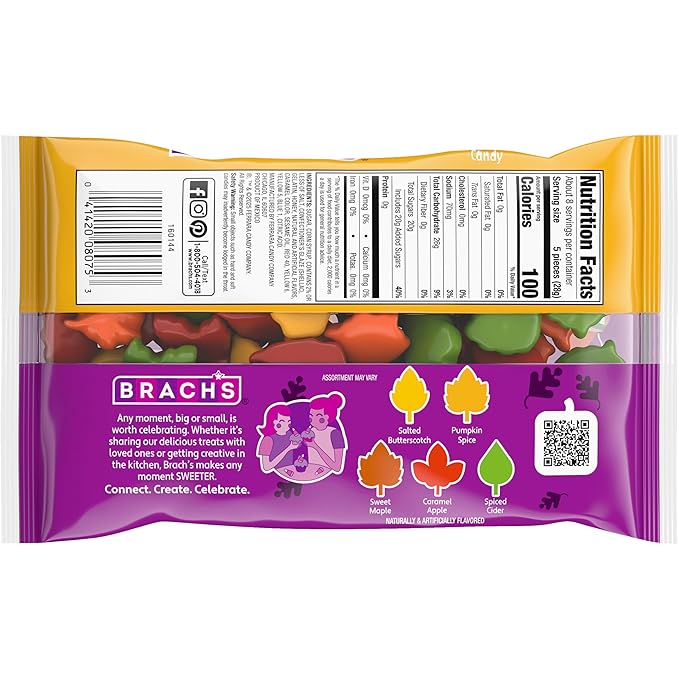 Brach’s Mellowcreme Autumn Leaves Candy, Halloween Candy, 8 oz Bag