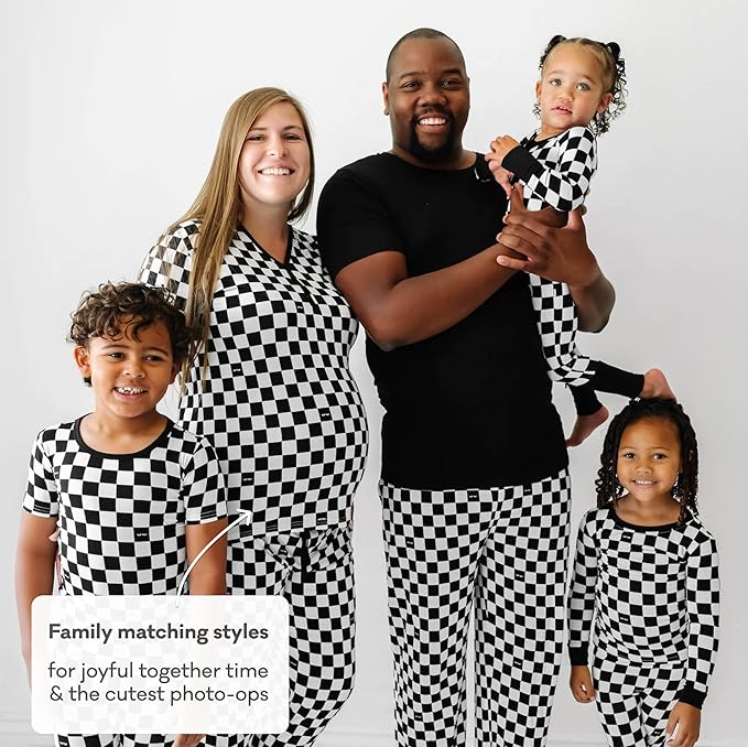 Little Sleepies Two-Piece Pajama Set for Boys & Girls, Soft Viscose from Bamboo Toddler Pajamas for Kids, Family Matching PJs