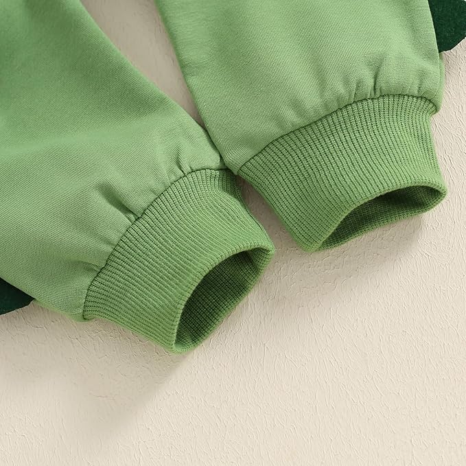 2Pcs Baby Boys Hoodie Tops Pants Set Dinosaur Deer Print Sweatsuit Fall Winter Outfits