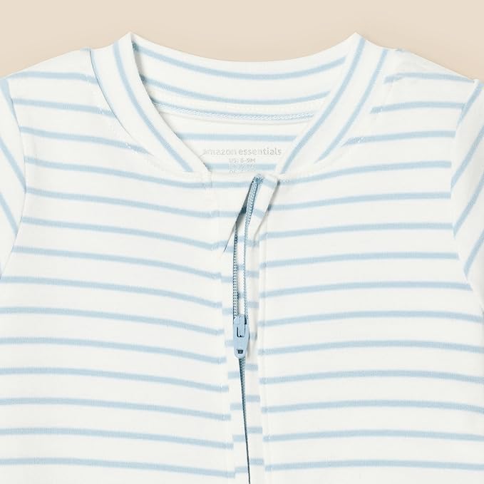 Amazon Essentials unisex-baby Cotton Zip-Front Footless Sleepsuit