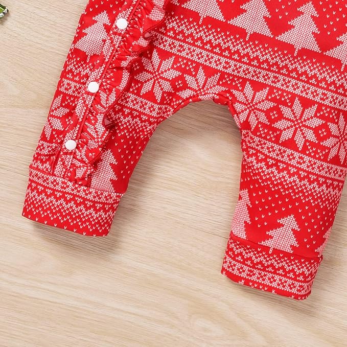 Aalizzwell Baby Girls Romper Outfit Fall Winter Clothes with Accessories