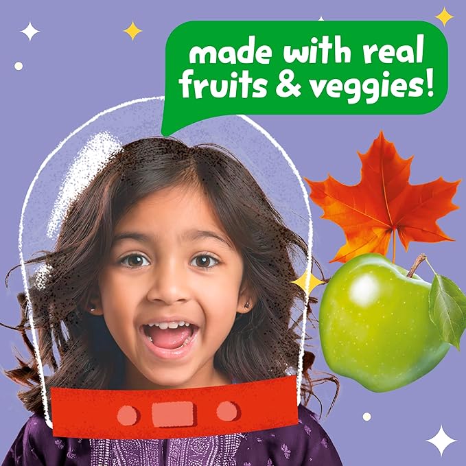 Get'ems! from Gerber, Snacks for Kids, Maple Space Crackers Snacks for Kids, Made with Real Veggies & Fruits, Iron & Vitamin E - 4 pack