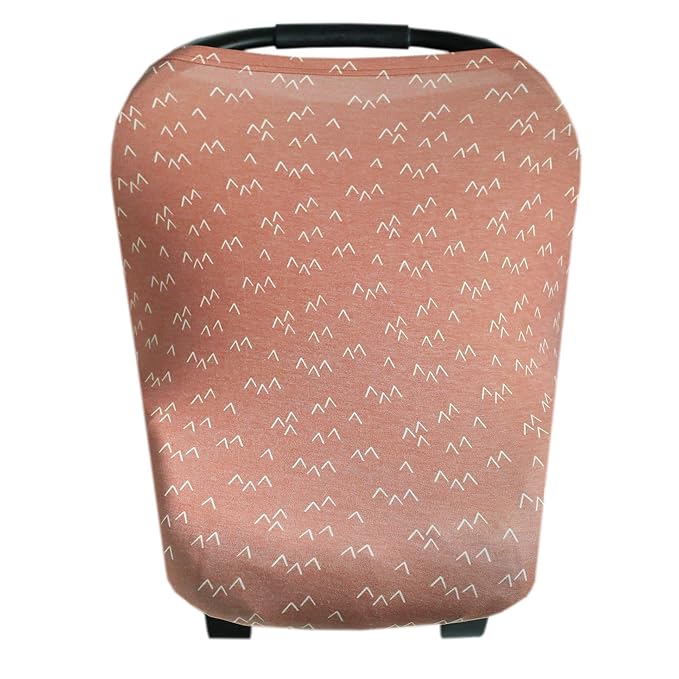 Baby Car Seat Cover Canopy and Nursing Cover Multi-Use Stretchy 5 in 1 Gift Rocky by Copper Pearl