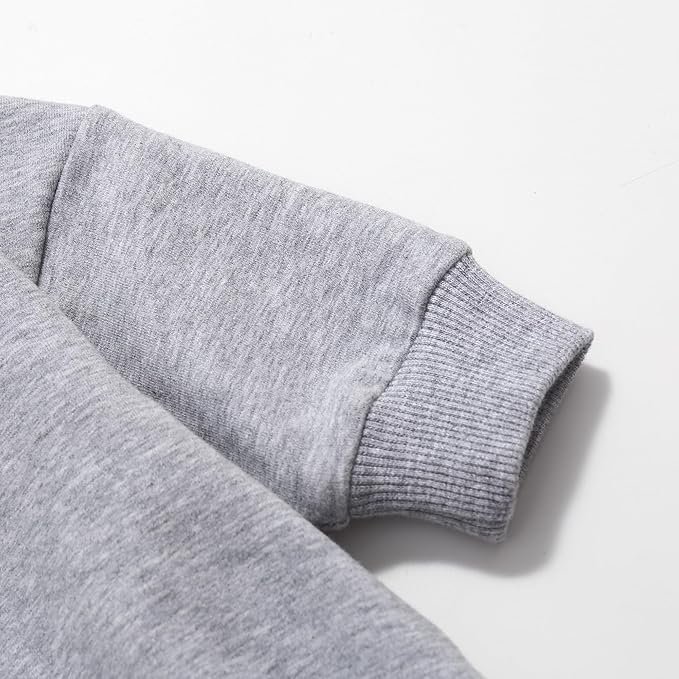 Bafeicao Baby Boy Girl Sweatshirt Romper Organic Cotton Solid Color Long Sleeve Bubble Romper Oversized Warm Fall Winter