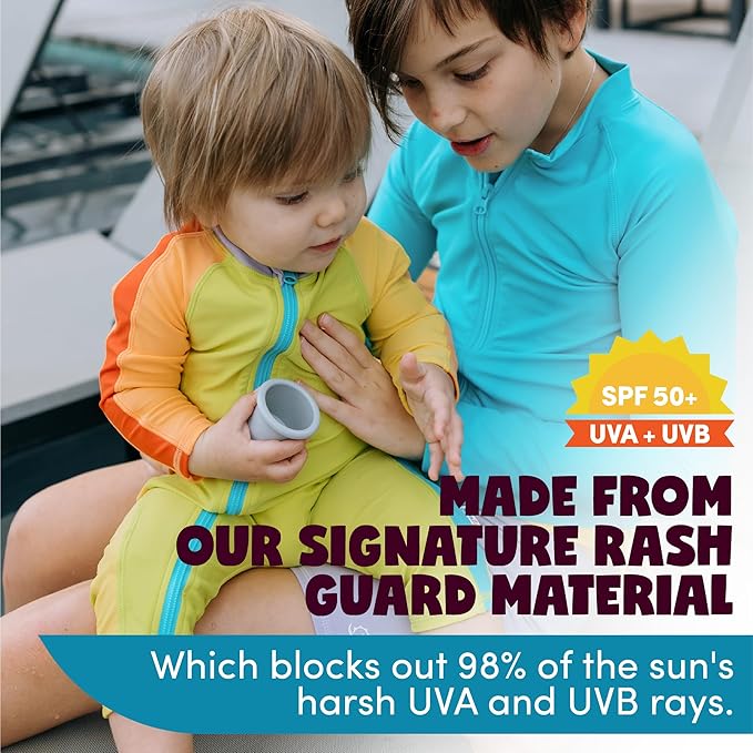 SwimZip Boys' Long-Sleeve UPF 50+ Swimsuit for Baby, Toddler, & Little Boys